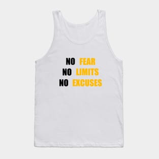 No Fear No Limit No Excuses Tank Top